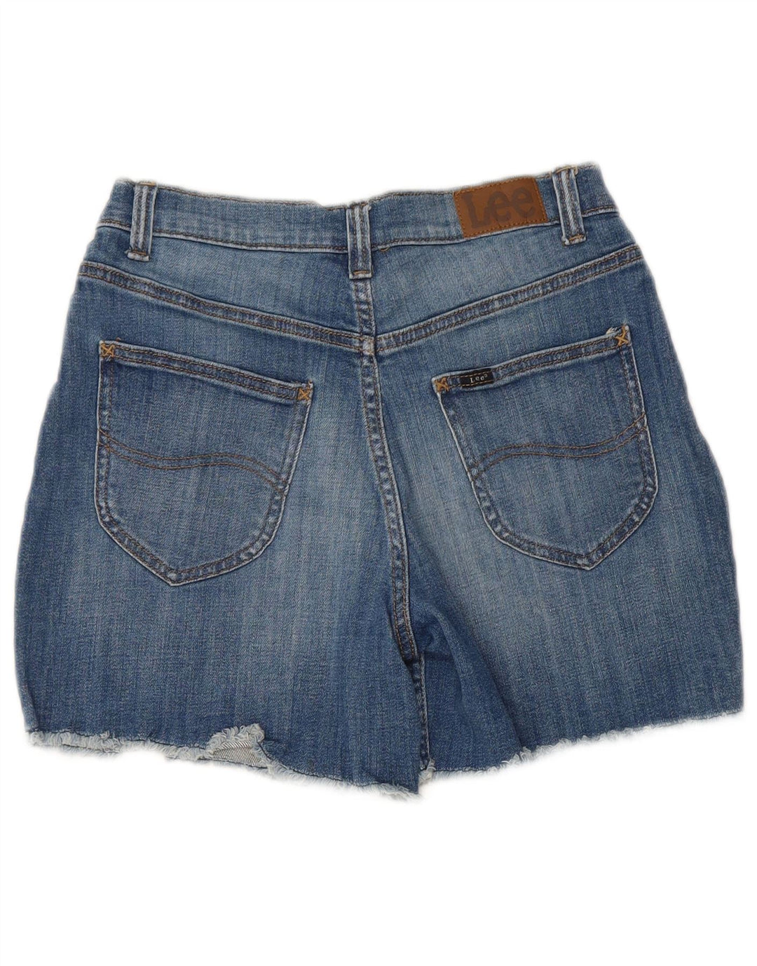 Shorts jeans feminino LEE EUA 6 médio W28 algodão azul