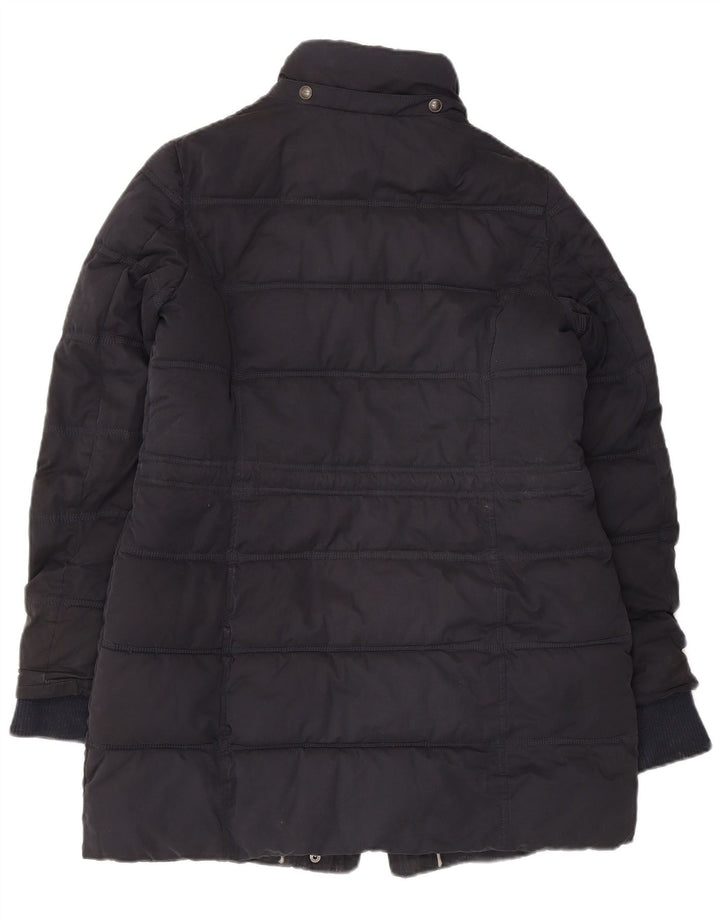 Jaqueta acolchoada feminina Fat Face UK 12 poliéster preto médio