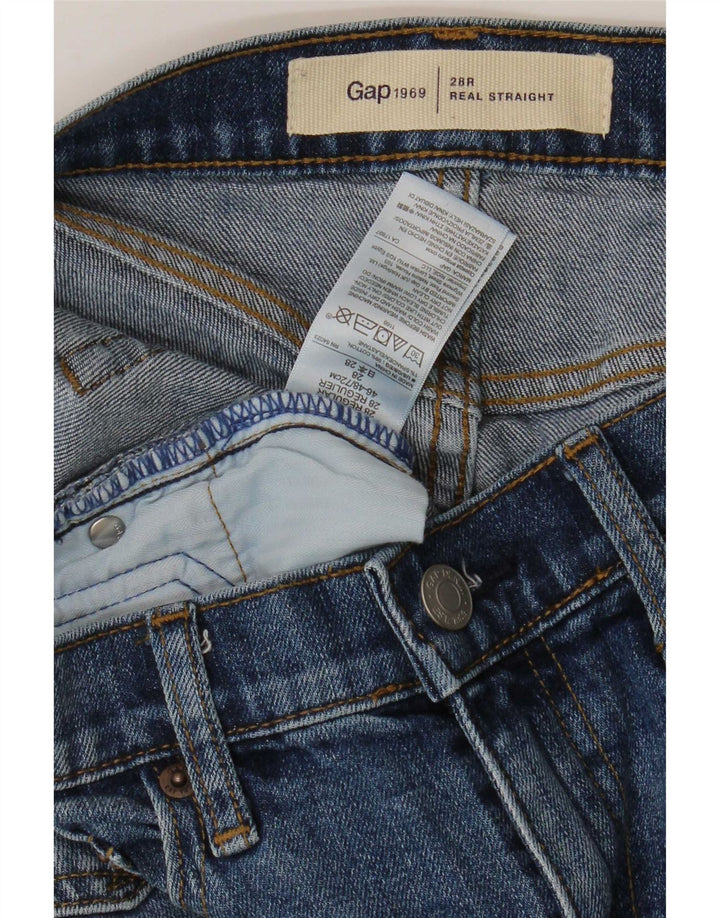 Jeans retos femininos Gap W28 L29 algodão azul