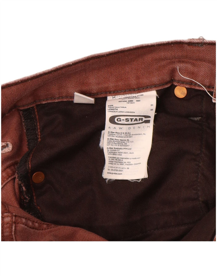 Jeans slim masculino G-STAR W31 L32 algodão marrom