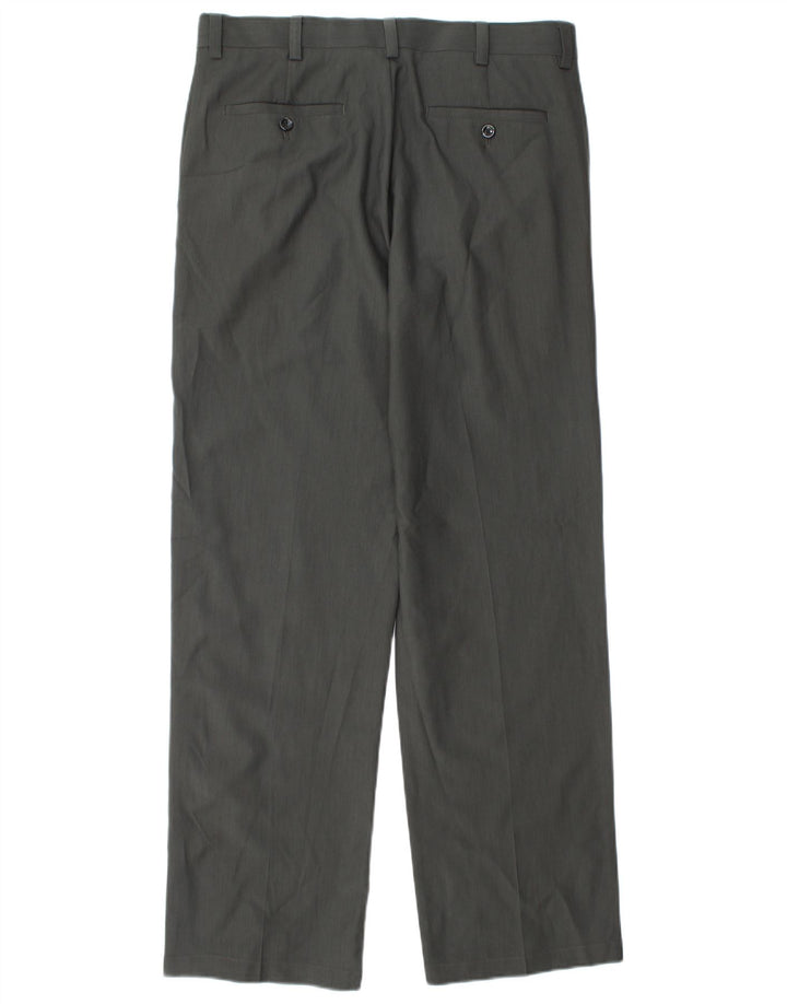 Calça Chino Izod Masculina Reta W32 L32 Poliéster Cinza