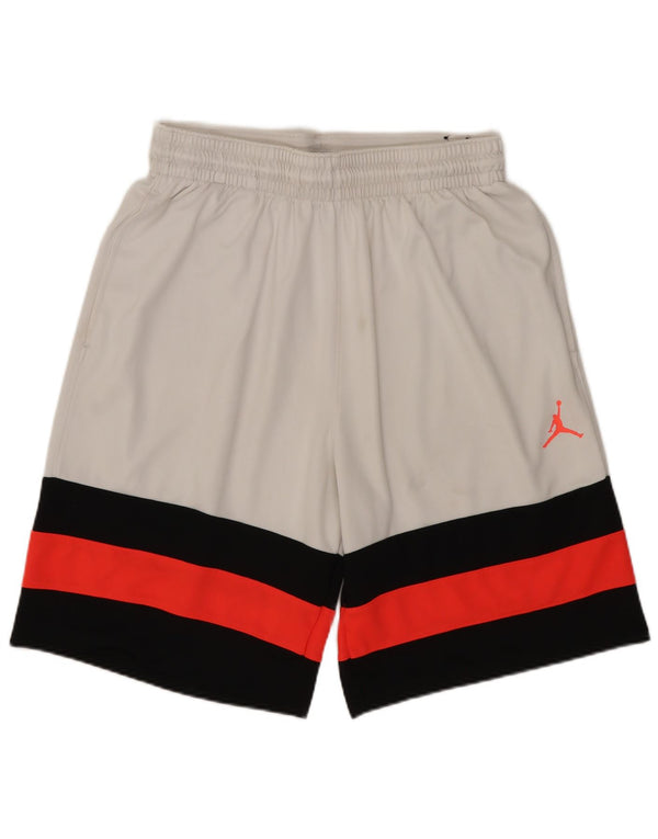 Jordan Mens Sport Shorts Médio Branco Colourblock Poliéster
