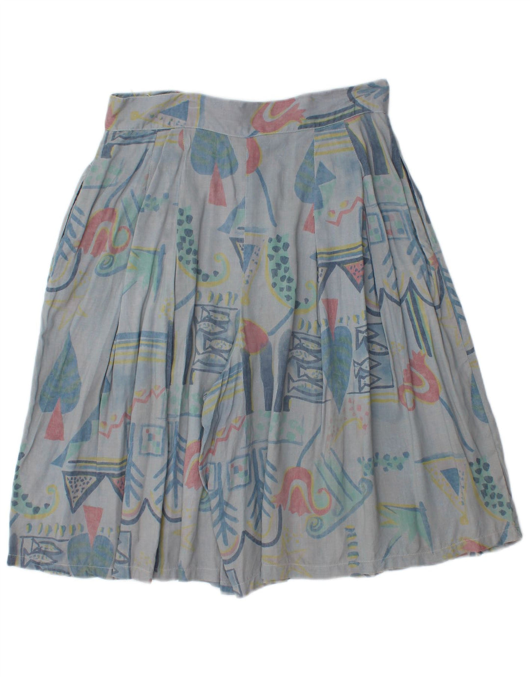 Shorts feminino Ecco cintura alta casual W30 médio azul geométrico