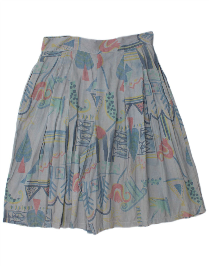 Shorts feminino Ecco cintura alta casual W30 médio azul geométrico