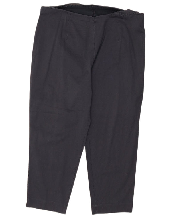 Calças cortadas femininas Marks & Spencer Reino Unido 18 XL W38 L25 azul marinho