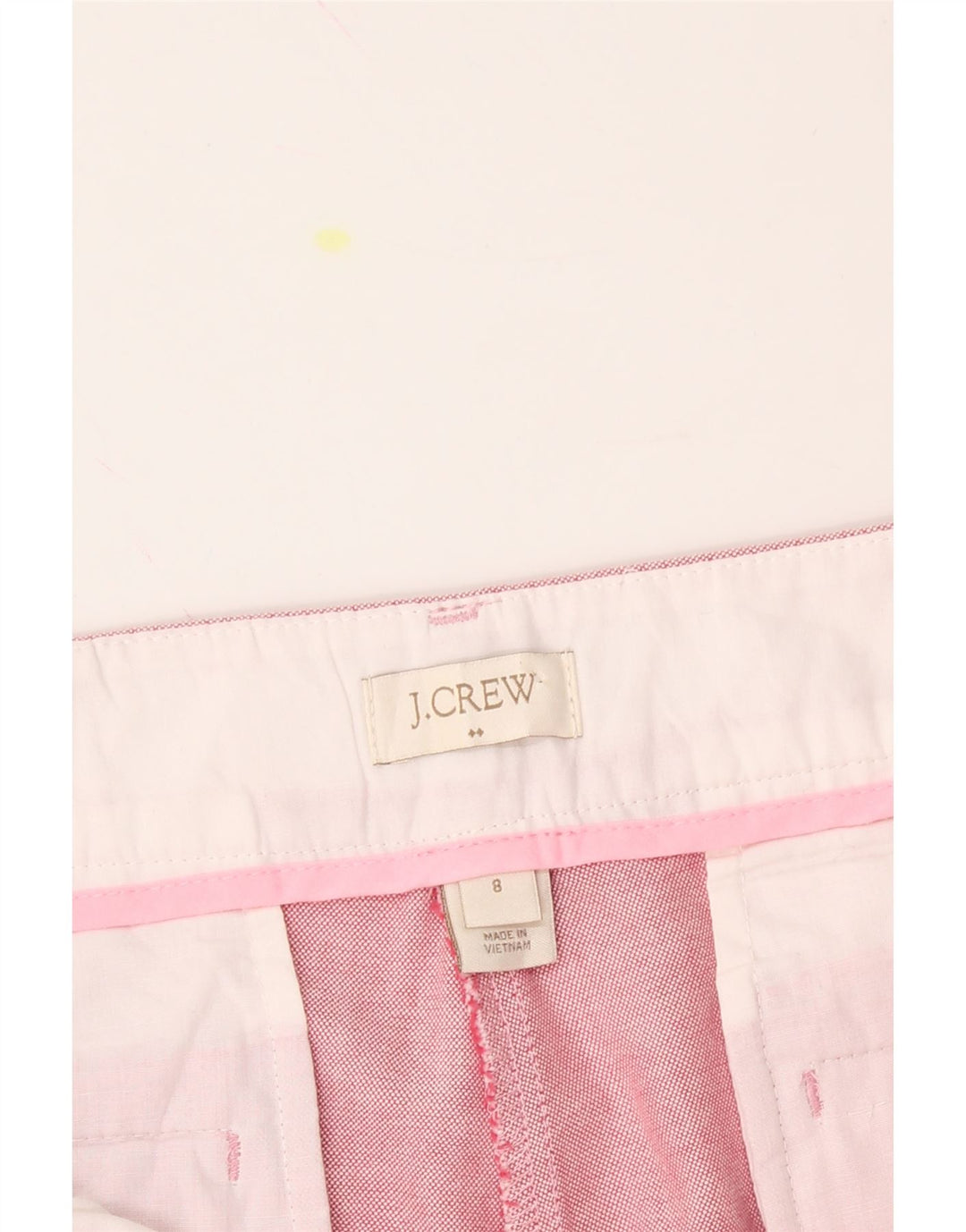 J. CREW Womens Slim Cropped Trousers US 8 Medium W34 L25 Pink Cotton Vintage J. Crew and Second-Hand J. Crew from Messina Hembry 