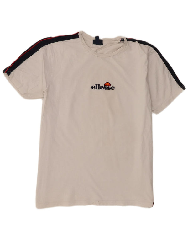 Camiseta masculina Ellesse Top 2XL algodão colorblock branco