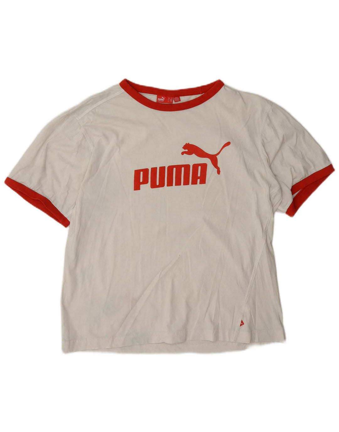 Camiseta masculina Puma Graphic Top médio branco colorblock