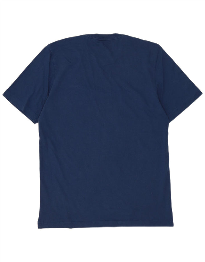 Adidas Mens Camiseta Top Pequeno Algodão Azul Marinho