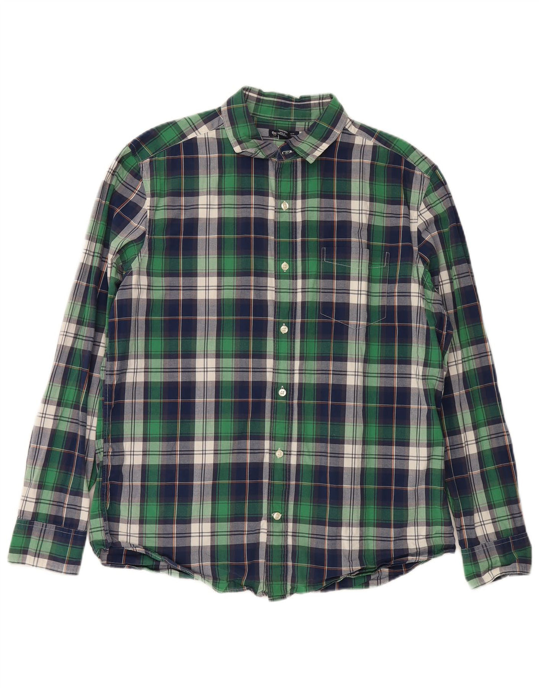 Camisa masculina GAP Classic Fit grande algodão xadrez verde