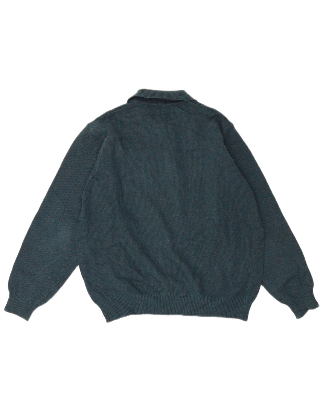 Suéter masculino Stefanel com gola polo e lã verde grande