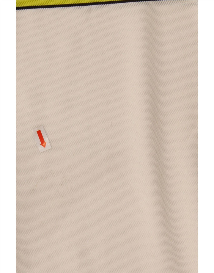 Camisa polo masculina Calvin Klein médio branco colorblock poliéster