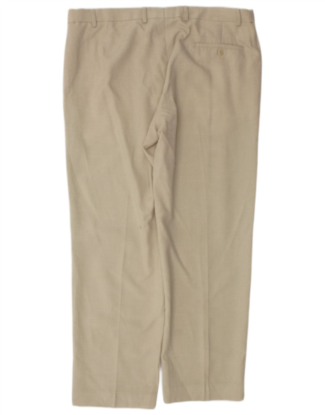 Calça masculina Marks & Spencer reta regular fit W38 L31 bege xadrez