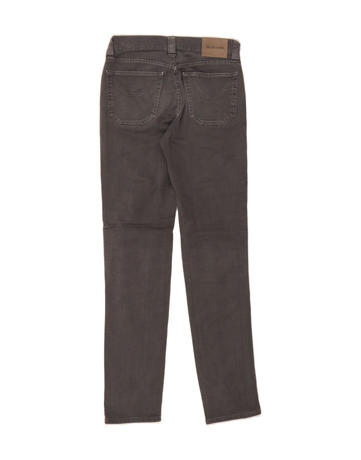 JECKERSON Womens Slim Casual Trousers W29 L32 Grey Cotton Vintage Jeckerson and Second-Hand Jeckerson from Messina Hembry 