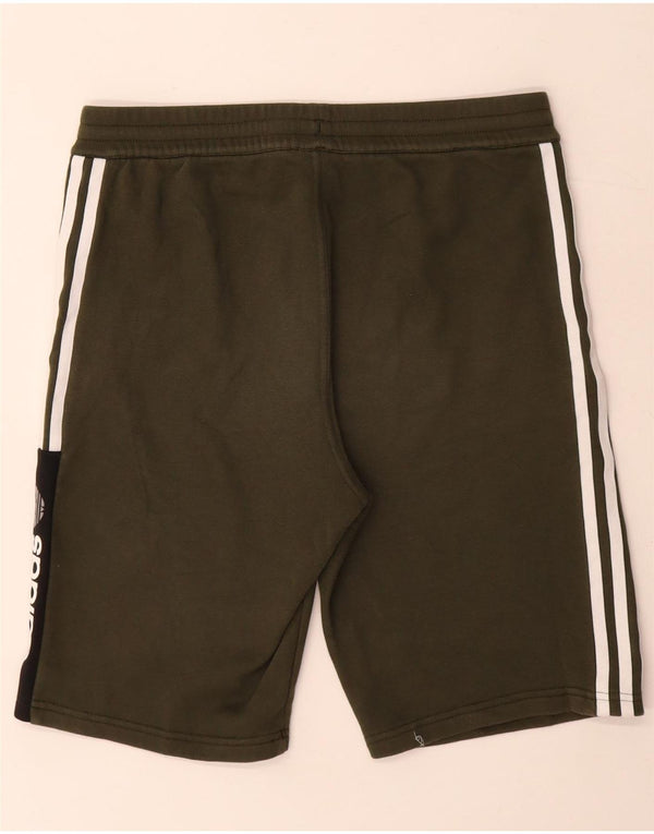 Adidas meninos shorts esportivos gráficos 15-16 anos cáqui colorblock