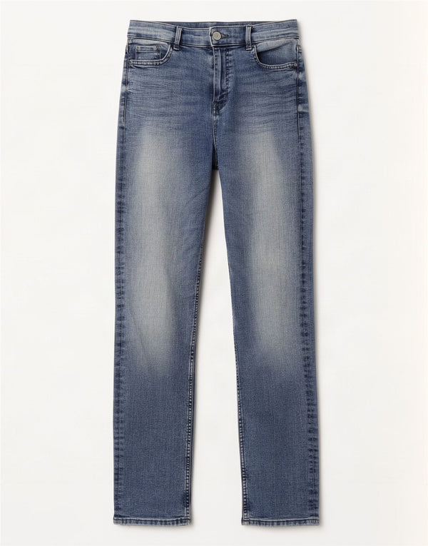 Marks & Spencer Jeans Slim Feminino Reino Unido 10 Pequeno W28 L30 Azul Algodão