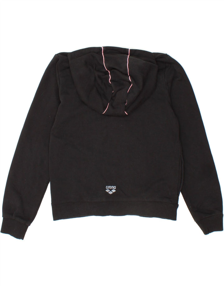 ARENA Girls Zip Hoodie Sweater 11-12 Years Black Cotton Vintage Arena and Second-Hand Arena from Messina Hembry 