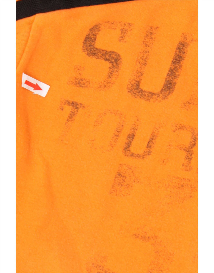 Lee Womens Graphic Tracksuit Top Jacket UK 14 Medium Orange Colourblock