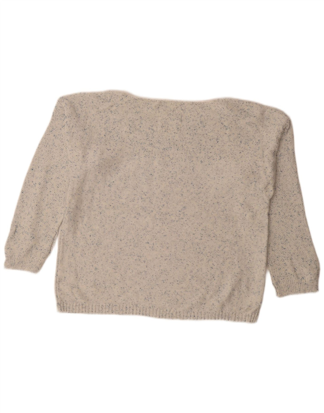 Suéter feminino FAT FACE com gola canoa Reino Unido 12 médio branco manchado