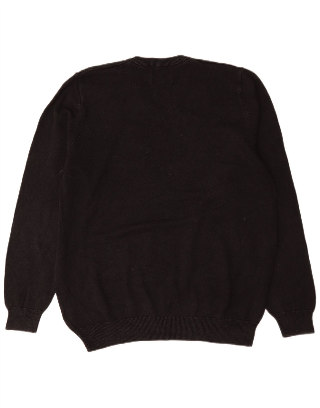 Suéter masculino Marks & Spencer com decote em V grande algodão preto