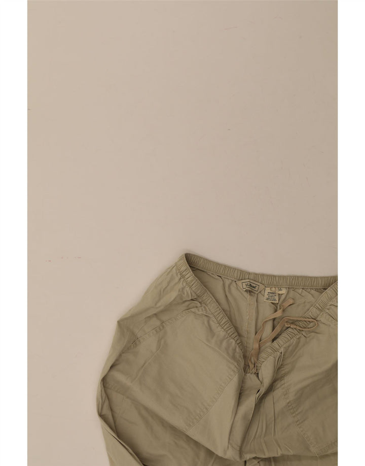 L.L.BEAN Womens Straight Capri Trousers Large W32 L21 Beige Cotton Vintage L.L.Bean and Second-Hand L.L.Bean from Messina Hembry 