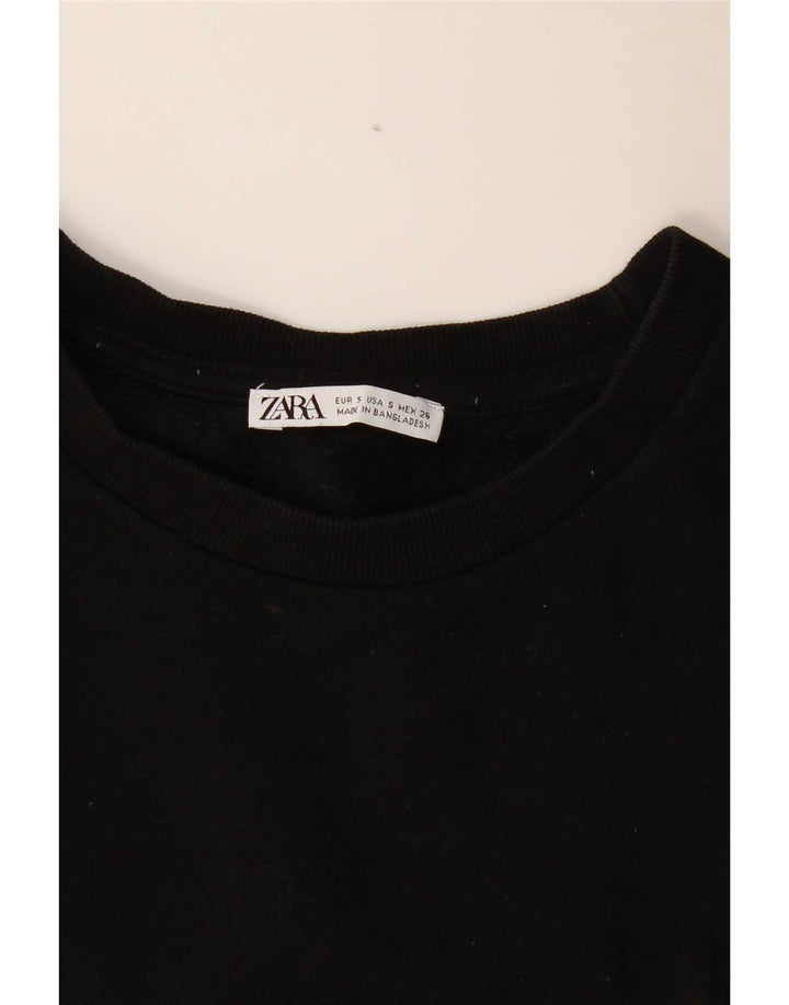 Zara moletom feminino oversized jumper UK 10 pequeno preto