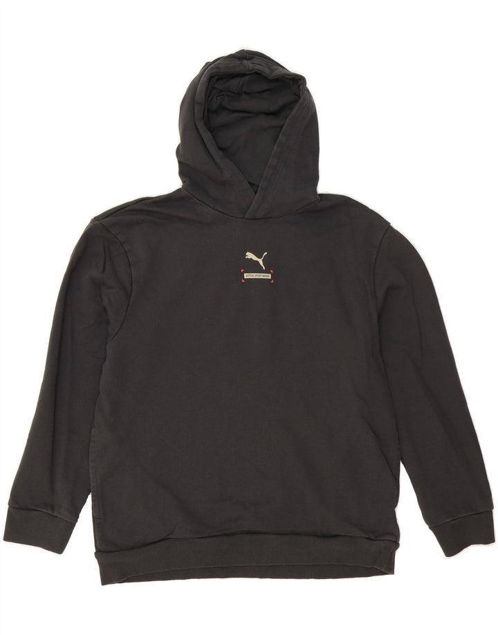 PUMA Mens Hoodie Jumper Large Black Cotton Vintage Puma and Second-Hand Puma from Messina Hembry 