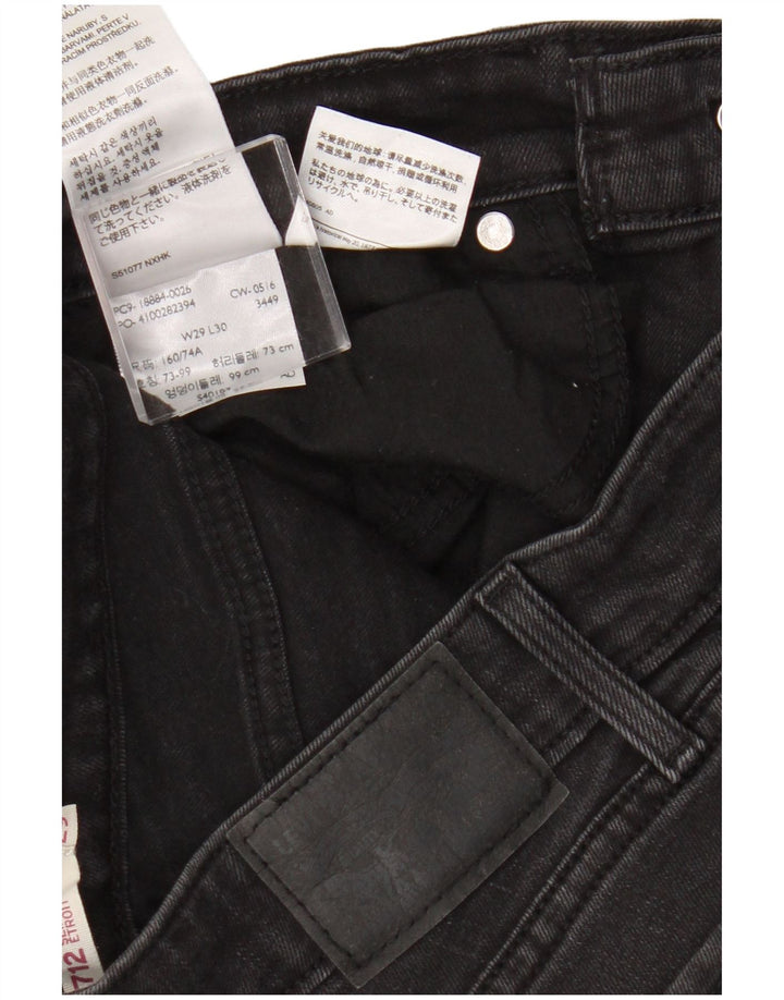 Calça jeans feminina Levi's 712 Slim W29 L30 cinza algodão