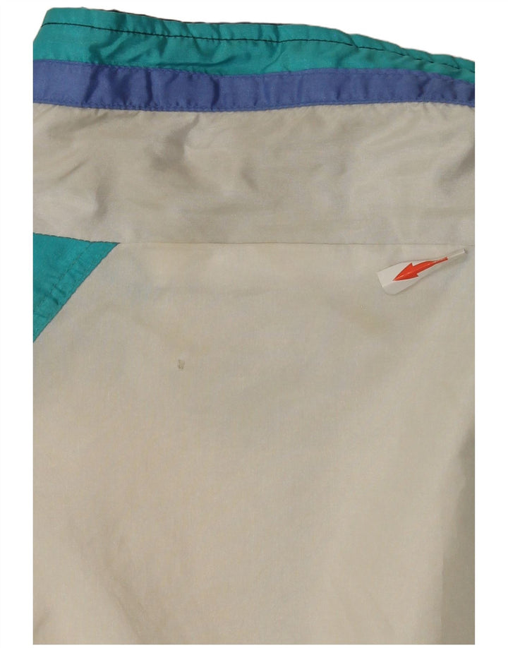 Jaqueta superior de agasalho masculino vintage XL azul marinho Colourblock Nylon