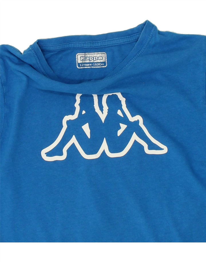 KAPPA Boys Graphic T-Shirt Top 11-12 Years Blue Cotton Vintage Kappa and Second-Hand Kappa from Messina Hembry 