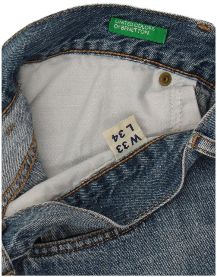 Shorts jeans masculino Benetton W33 azul médio