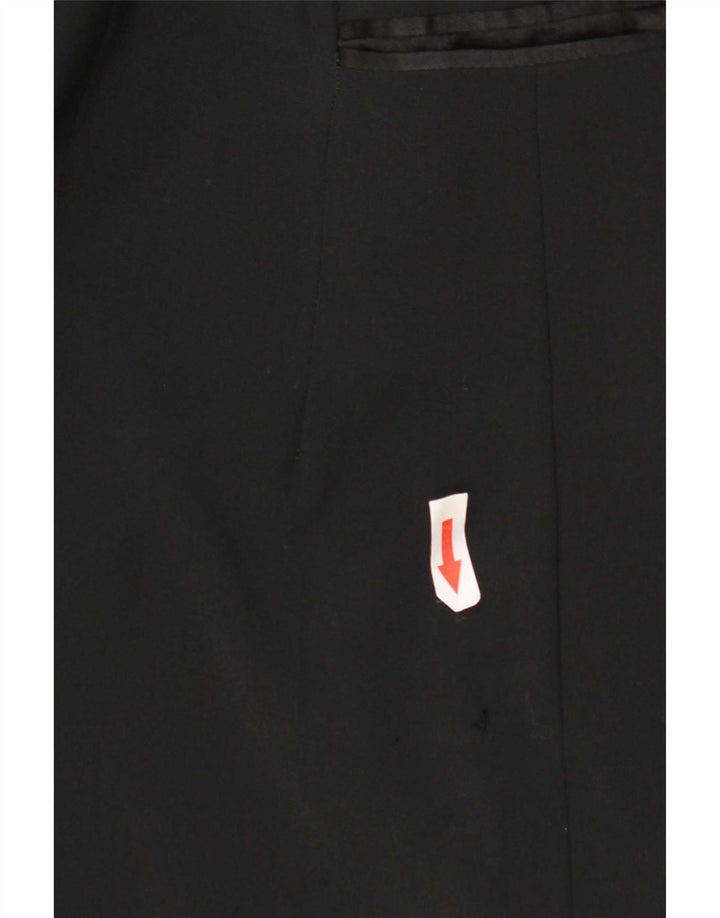 Jaqueta blazer masculina de 3 botões Hugo Boss Reino Unido 38 lã virgem preta média