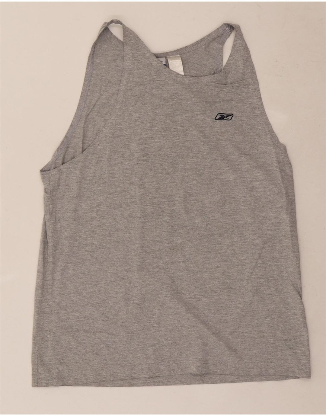 Reebok Mens Vest Top Médio Cinza Algodão Flecked
