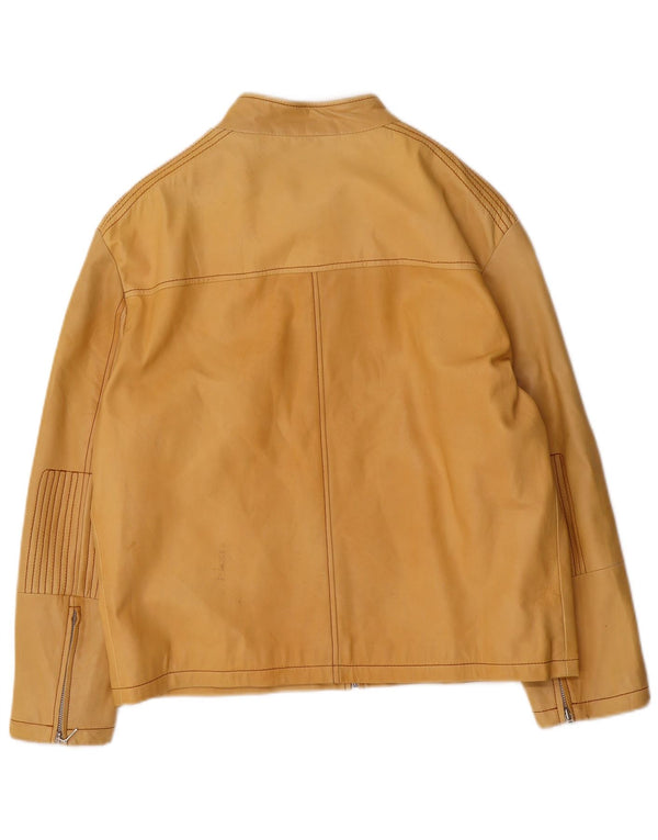 Jaqueta de couro feminina Conbipel IT 54 3XL amarela