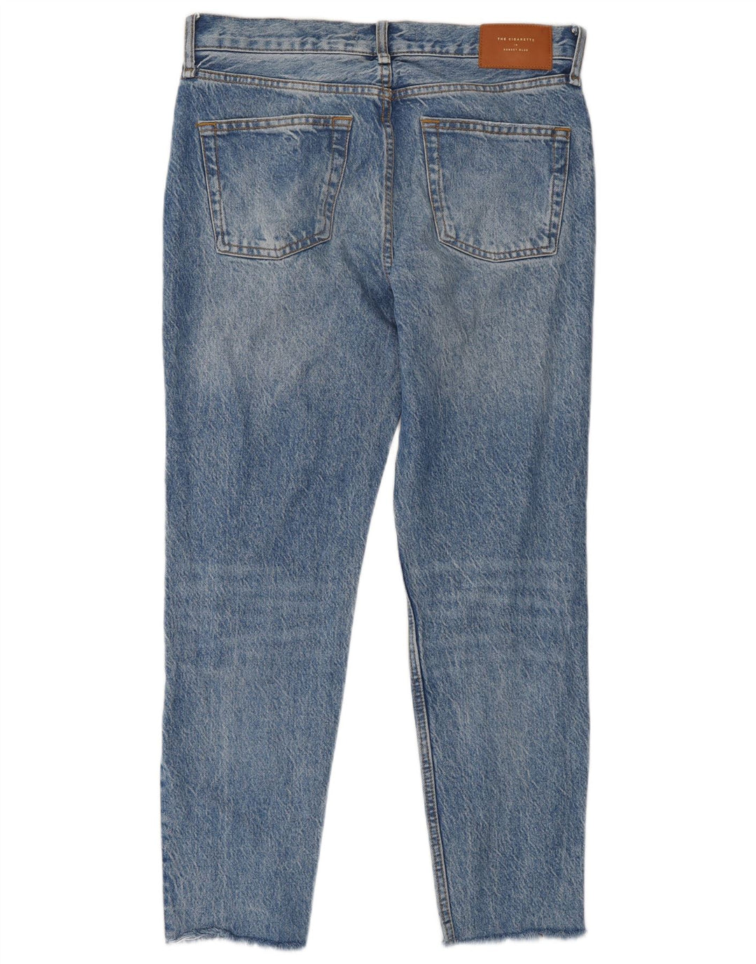 Zara Jeans Slim Feminino EU 38 Pequeno W28 L28 Azul Algodão