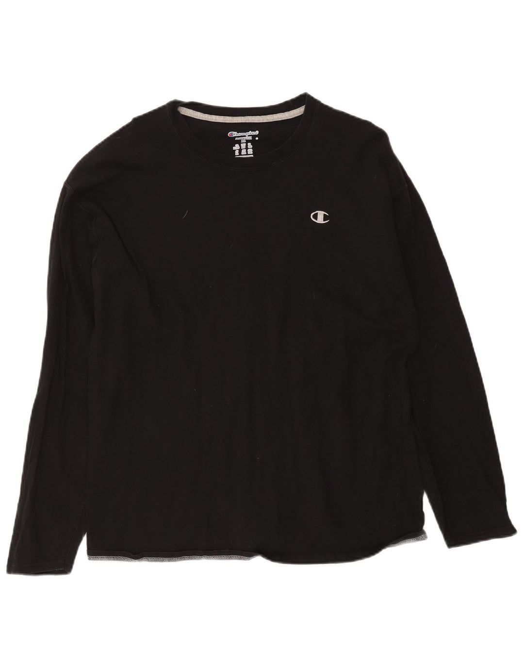 Campeão Masculino Top Manga Longa XL Preto