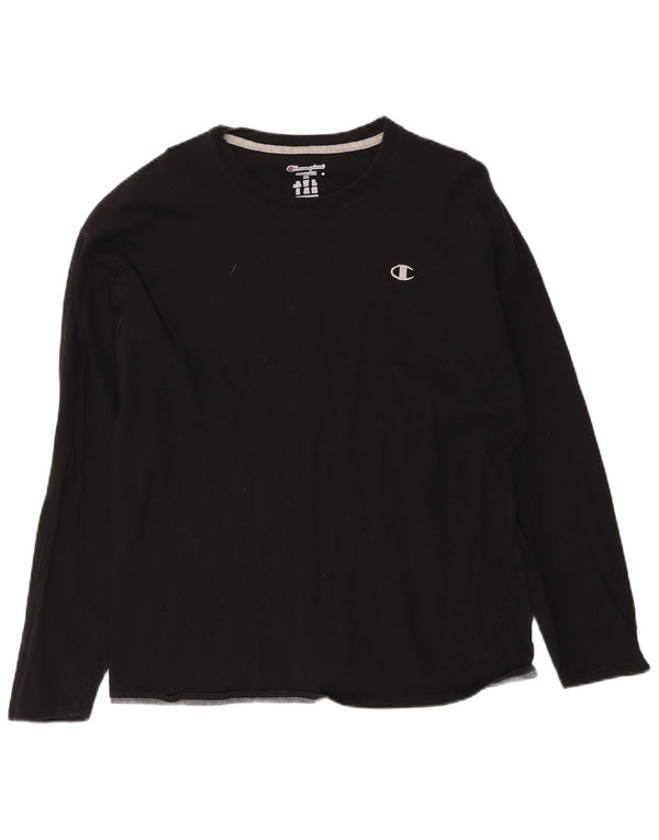 Campeão Masculino Top Manga Longa XL Preto