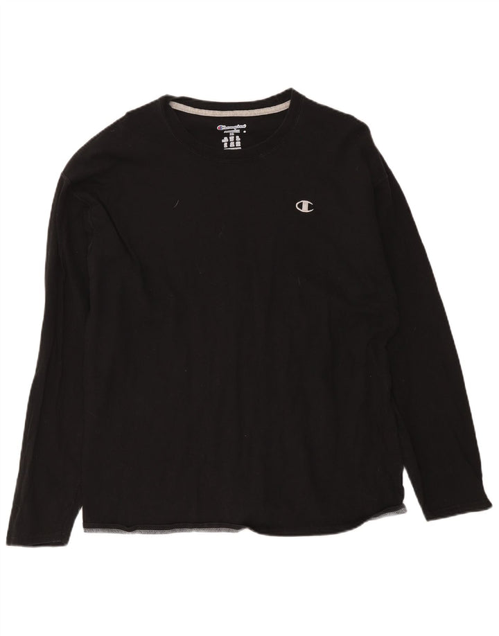 Campeão Masculino Top Manga Longa XL Preto
