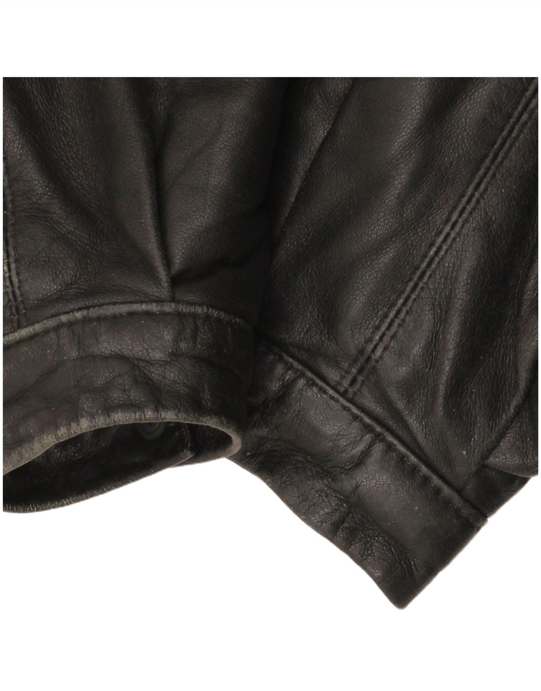 Jaqueta de couro feminina Dama IT 44 couro colorblock preto médio