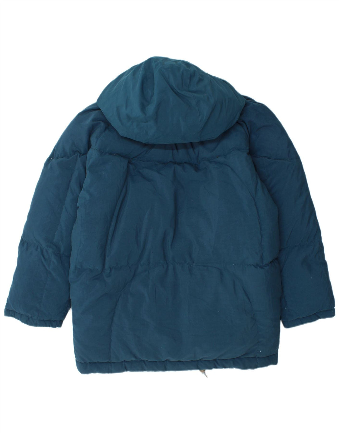 Casaco acolchoado com capuz grande feminino BRUGI IT 44 poliéster azul médio