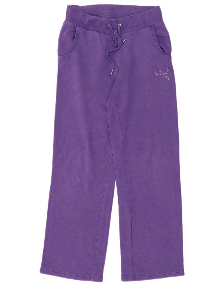 Calça de treino feminina Puma UK 12 algodão roxo médio