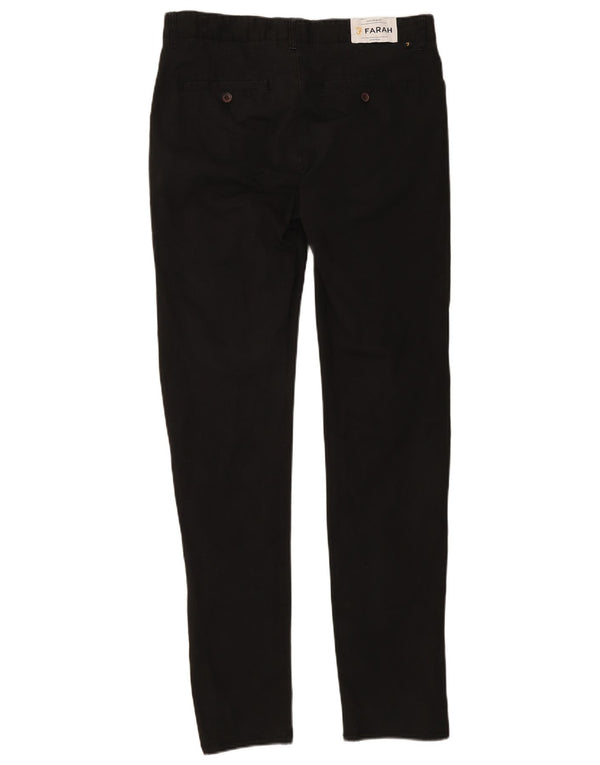 Calça Chino Masculina Farah Slim W32 L34 Algodão Preto