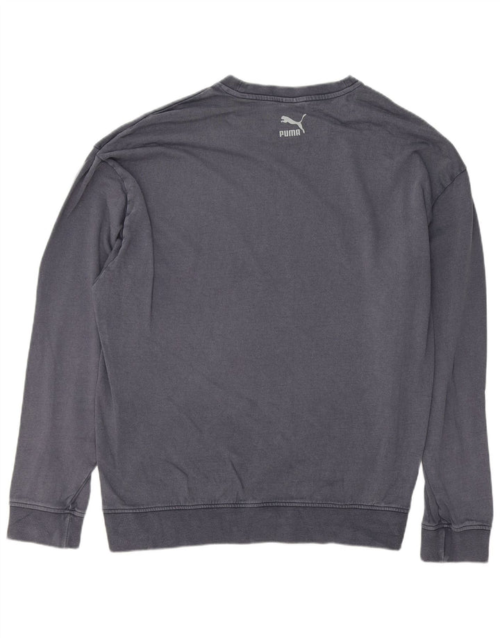 PUMA Mens Moletom Jumper Médio Algodão Cinza