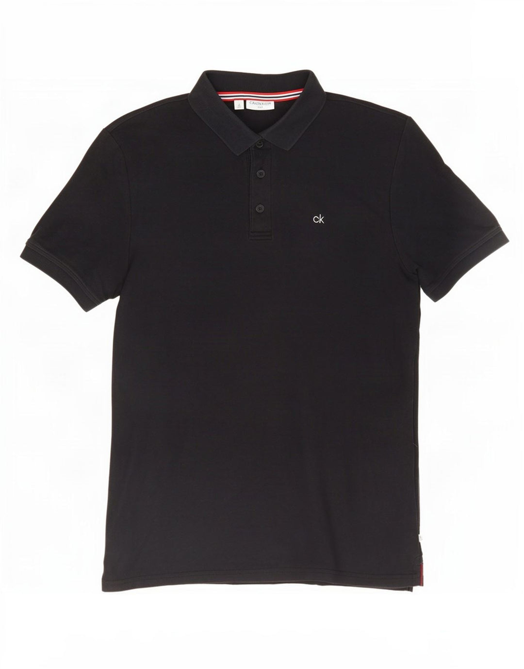 Camisa polo masculina Calvin Klein de algodão azul marinho médio