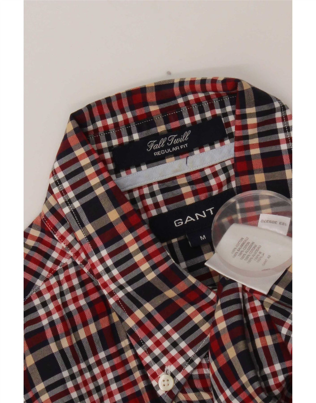 Gant Camisa masculina de flanela de ajuste regular, algodão xadrez médio multicolorido