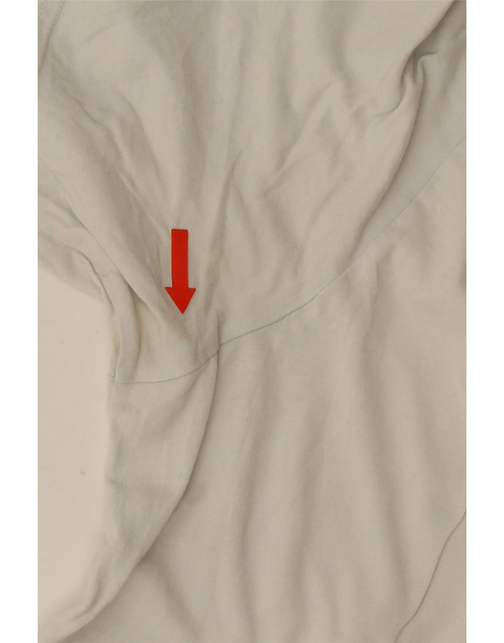 ADIDAS Mens Graphic T-Shirt Top Grande Algodão Branco