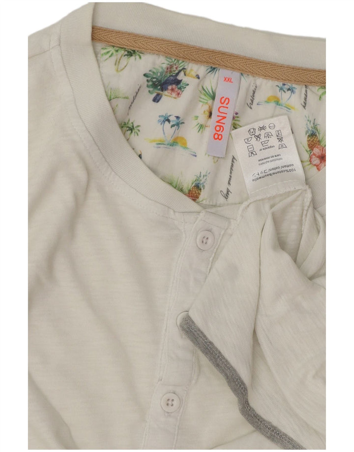 Camiseta masculina Sun68 Top 2XL algodão branco
