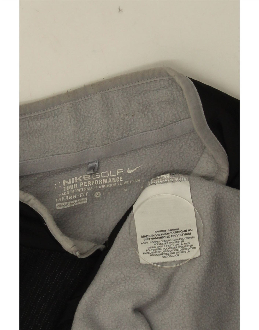NIKE Mens Therma-Fit Zip Neck Moletom Jumper Médio Preto Poliéster