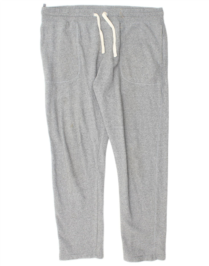 Calça de treino masculina MARKS & SPENCER XL cinza manchado de algodão