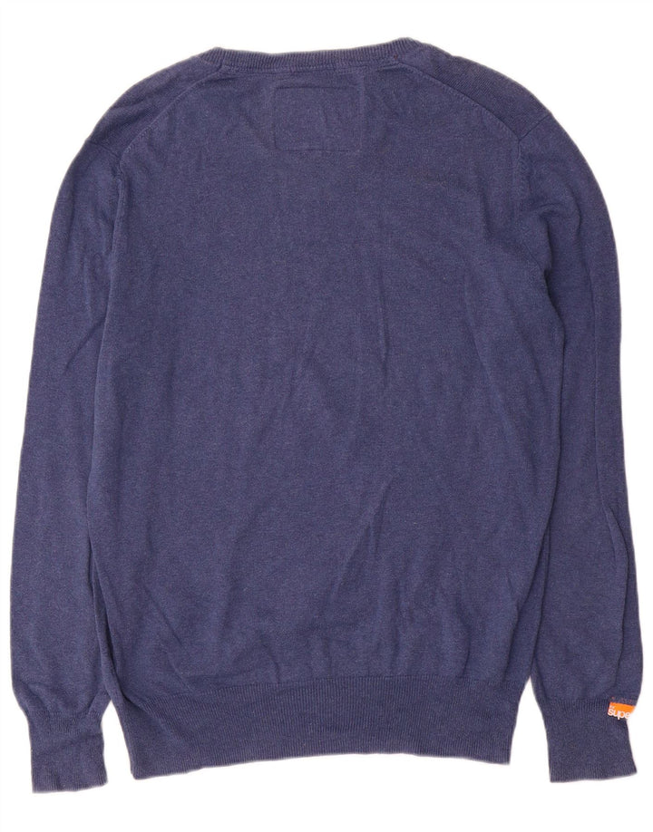 Suéter masculino Superdry com gola canoa grande azul